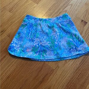 Lilly Pulitzer Oceanic Blue and Green Skort